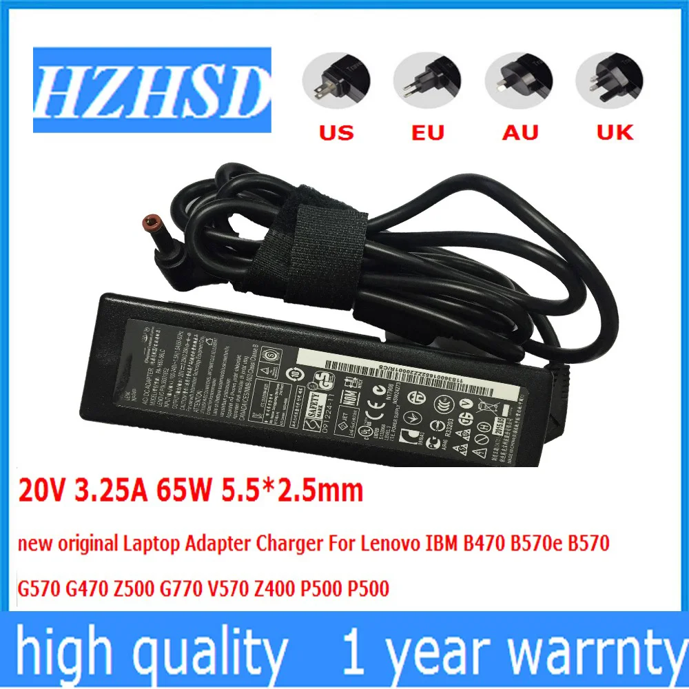 20V 3.25A 65W 5.5*2.5mm new original Laptop Adapter Charger For Lenovo IBM B470 B570e B570 G570 G470 Z500 G770 V570 Z400 P500
20V 3.25A 65W 5.5*2.5mm new original Laptop Adapter Charger For Lenovo IBM B470 B570e B570 G570 G470 Z500 G770 V570 Z400 P500