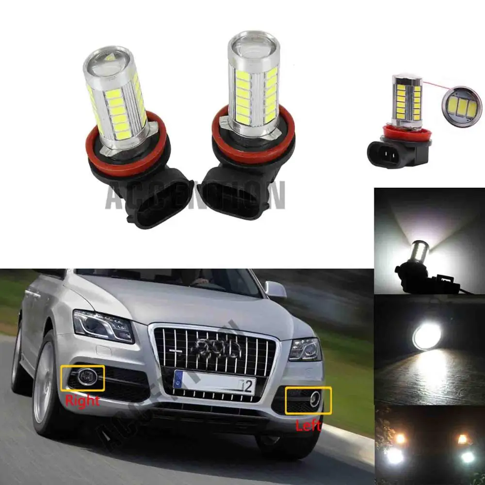LED Light Front Bulb Fog Lamp Bulbs For Audi Q5 2009 2010 2011 2012 2013 2014 2015 2016 2017 | Автомобили и мотоциклы