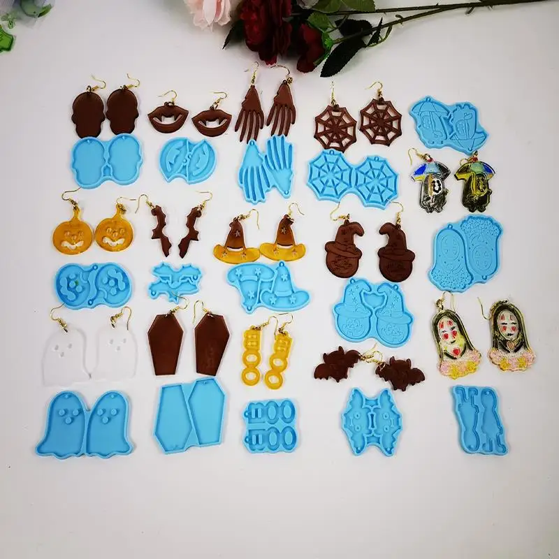 Halloween Earring Pendant Resin Mold Silicone Epoxy Mold For DIY Jewelry Making Skeleton Crafts Pumpkin Skull Party Decoration
Halloween Earring Pendant Resin Mold Silicone Epoxy Mold For DIY Jewelry Making Skeleton Crafts Pumpkin Skull Party Decoration