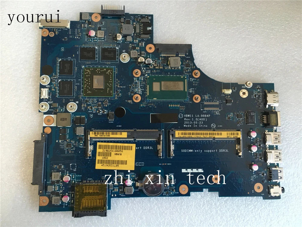 yourui For Dell Inspiron 17 3737 5737 Laptop motherboard CN-091M09 091M09 91M09 VBW11 LA-9984P with cpu i5-4200u Test ok
yourui For Dell Inspiron 17 3737 5737 Laptop motherboard CN-091M09 091M09 91M09 VBW11 LA-9984P with cpu i5-4200u Test ok