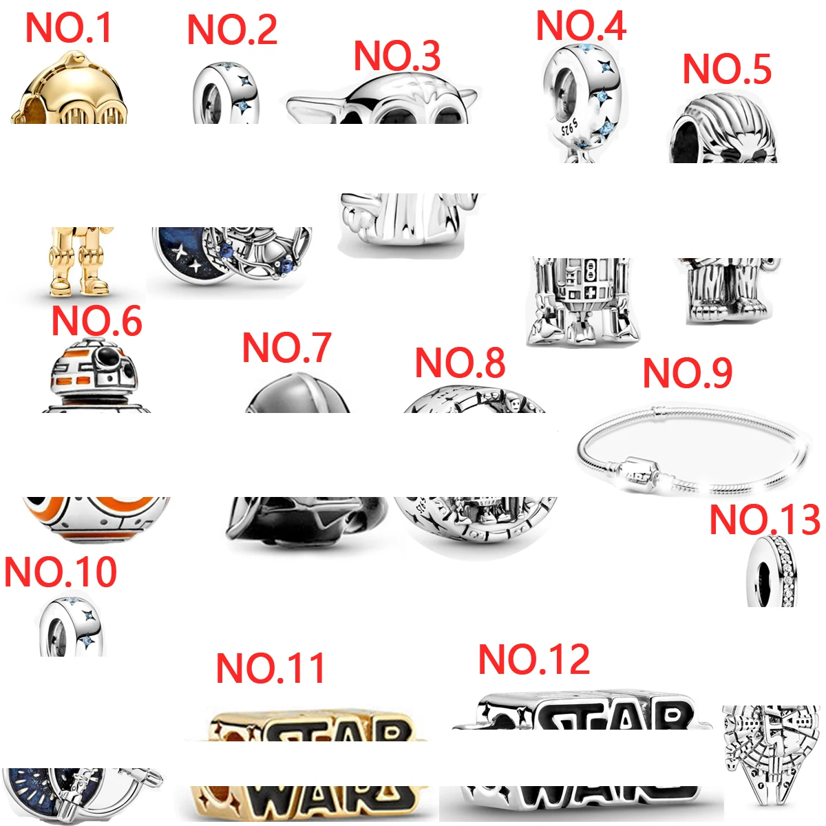 Hot Sale Authentic 925 Sterling Silver StarWar Beads Charms Fit Original pandora Bracelet Jewelry S925 Gift
Hot Sale Authentic 925 Sterling Silver StarWar Beads Charms Fit Original pandora Bracelet Jewelry S925 Gift