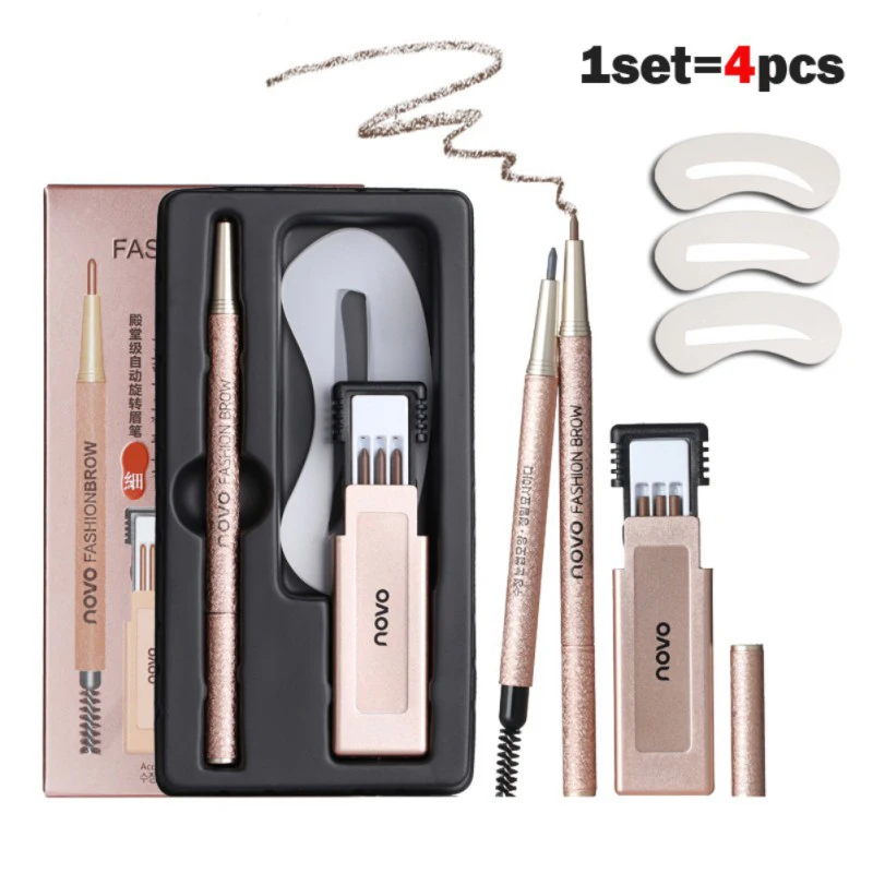 Automatic Eyebrow Pencil With 3 Eyebrow Stencils Waterproof Long Lasting Sweat-proof Cosmetics
Automatic Eyebrow Pencil With 3 Eyebrow Stencils Waterproof Long Lasting Sweat-proof Cosmetics