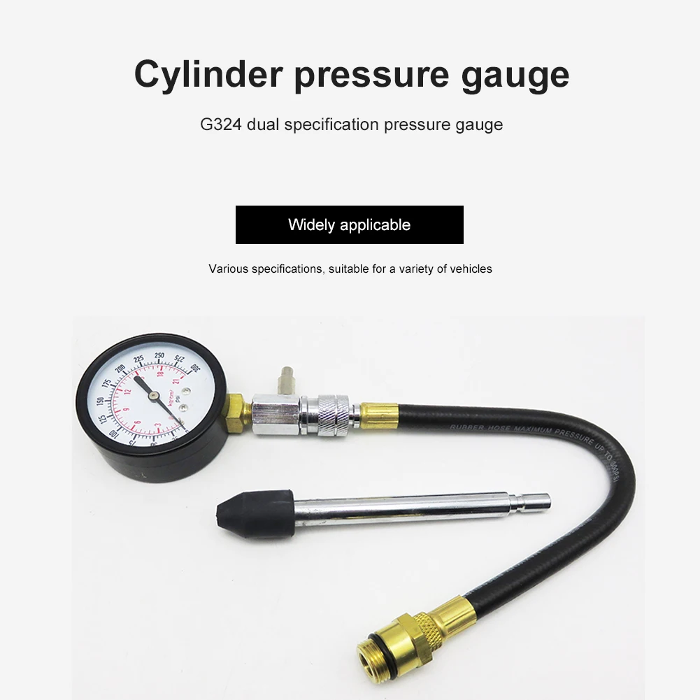 0-300PSI Petrol Engine Pressure Gauge Tester Kit Set Compression Leakage Diagnostic Compressometer Tool For CAR Auto With Case
0-300PSI Petrol Engine Pressure Gauge Tester Kit Set Compression Leakage Diagnostic Compressometer Tool For CAR Auto With Case