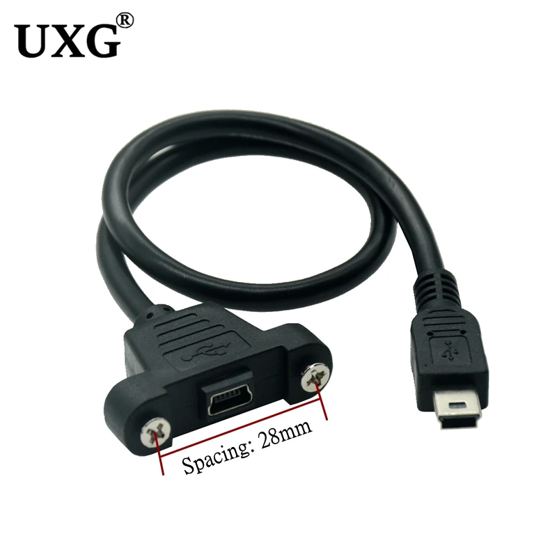Удлинительный кабель USB типа мини USB для крепления на панели с винтами и отверстиями для крепления на панели 30 см 50 см
Удлинительный кабель USB типа мини USB для крепления на панели с винтами и отверстиями для крепления на панели 30 см 50 см