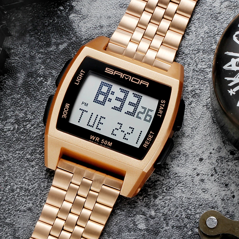 Мужские Цифровые часы SANDA, квадратные водонепроницаемые наручные часы, светодиодный хронограф, будильник, спортивные часы в стиле милитари
Мужские Цифровые часы SANDA, квадратные водонепроницаемые наручные часы, светодиодный хронограф, будильник, спортивные часы в стиле милитари