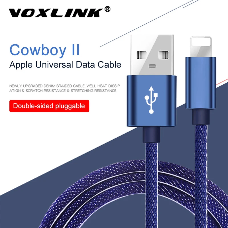 USB-кабель VOXLINK для быстрой зарядки и передачи данных 2 4 А X Xs Max XR 5 В iPhone 8 7 6Plus |