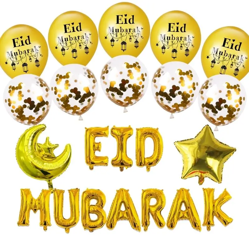 Eid Mubarak Decorations latex ramadan balloons aluminum foil balloon banner ramadan mubarak party supplies holiday decoration
Eid Mubarak Decorations latex ramadan balloons aluminum foil balloon banner ramadan mubarak party supplies holiday decoration