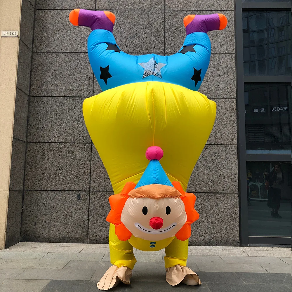 Привет Блум новый надувной костюм клоуны Handstand Забавный карнавал парад реквизит