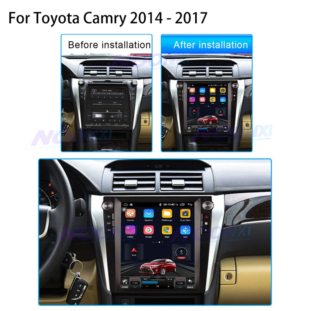 For Toyota Camry 2014 2015-2017 Tesla Screen Android 11.0 Car Radio Stereo Car Multimedia Player GPS Navigation 2 Din Head Unit 
For Toyota Camry 2014 2015-2017 Tesla Screen Android 11.0 Car Radio Stereo Car Multimedia Player GPS Navigation 2 Din Head Unit