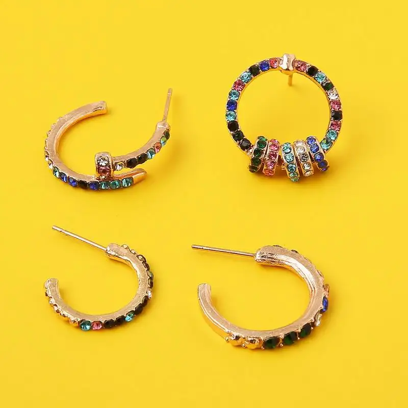 Boho Gothic Color Crystal Stud Earrings for Women Charm Round Tassel Punk Retro Woman Earring Set Fashion Female Earring Jewelry
Boho Gothic Color Crystal Stud Earrings for Women Charm Round Tassel Punk Retro Woman Earring Set Fashion Female Earring Jewelry