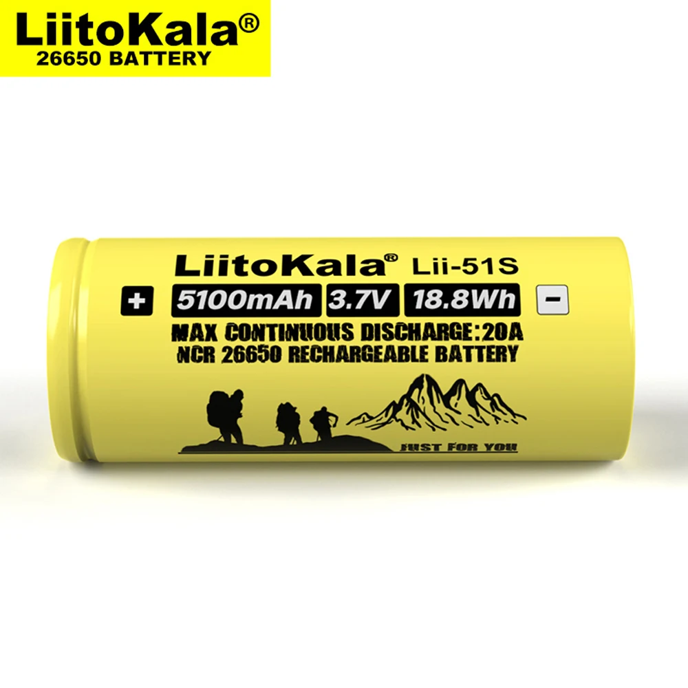 4-20PCS Liitokala 26650 rechargeable battery, 26650A power lithium battery, 3.7V 5100mA 26650-50A blue. Suitable for flashlight
4-20PCS Liitokala 26650 rechargeable battery, 26650A power lithium battery, 3.7V 5100mA 26650-50A blue. Suitable for flashlight