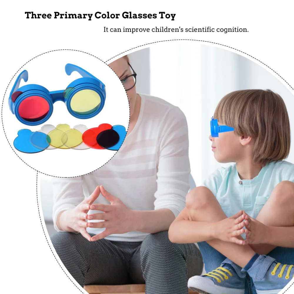 1 Set Children Three Primary Color Glasses Kids Glasses Exploration Toys 
1 Set Children Three Primary Color Glasses Kids Glasses Exploration Toys
