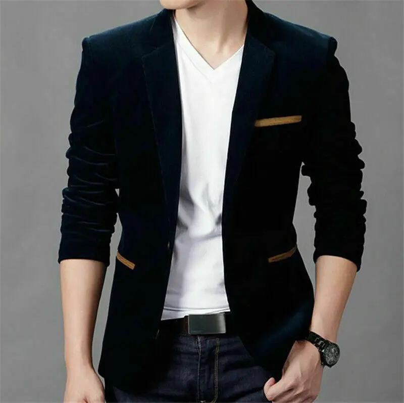 Men's Blazer Jacket Fashion Casual Formal Corduroy Cotton Blend Slim Fit Coat 3XL Size Coat Black Blue Wine red Khaki
Men's Blazer Jacket Fashion Casual Formal Corduroy Cotton Blend Slim Fit Coat 3XL Size Coat Black Blue Wine red Khaki