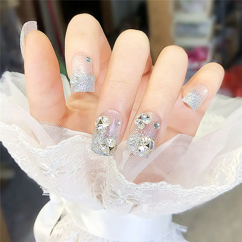 24PCS Women and Girls Press on Nails Coffin Detachable Full Cover Rhinestone Medium Long Length Pearl Fake Nails
24PCS Women and Girls Press on Nails Coffin Detachable Full Cover Rhinestone Medium Long Length Pearl Fake Nails