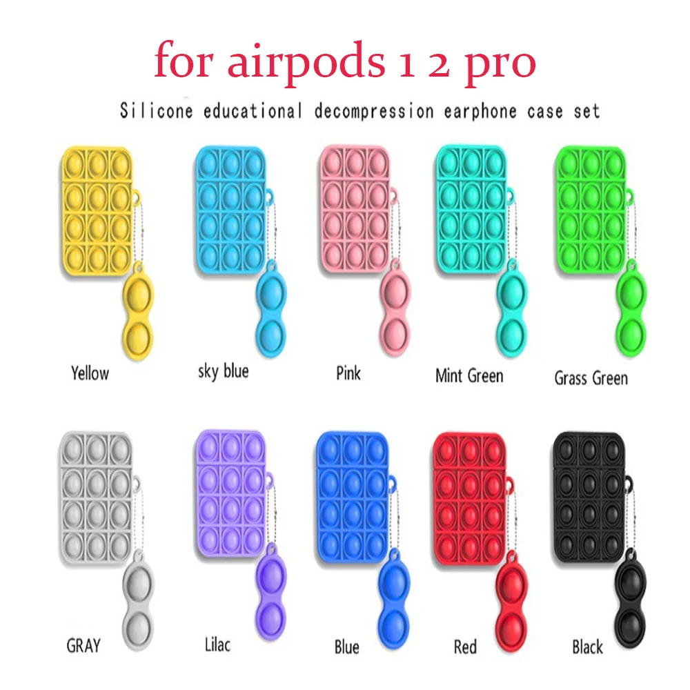 3D пережить стресс игрушки пуш ап его пузырь чехол для Airpods 3 pro коробка наушников