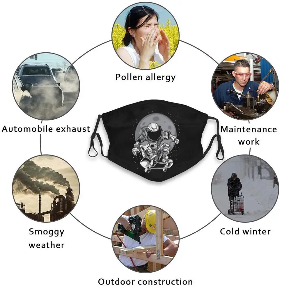 Astronaut Skater Reusable Mouth Face Mask Anti Haze Dustproof Mask With Filters For Child Adult Astronaut Skating Astronaut
Astronaut Skater Reusable Mouth Face Mask Anti Haze Dustproof Mask With Filters For Child Adult Astronaut Skating Astronaut