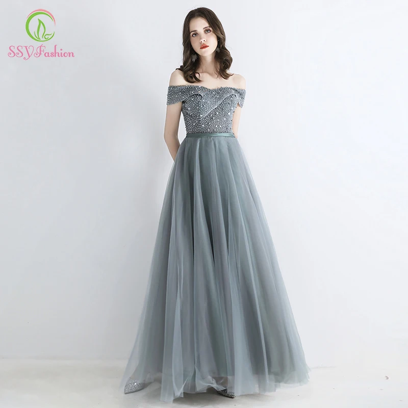 SSYFashion 2019 новинка, вечернее платье, для банкета элегантное платье с вырезом "лодочка" Блестки Бисер длиной до пола для выпускного торжественн...
SSYFashion 2019 новинка, вечернее платье, для банкета элегантное платье с вырезом "лодочка" Блестки Бисер длиной до пола для выпускного торжественн...