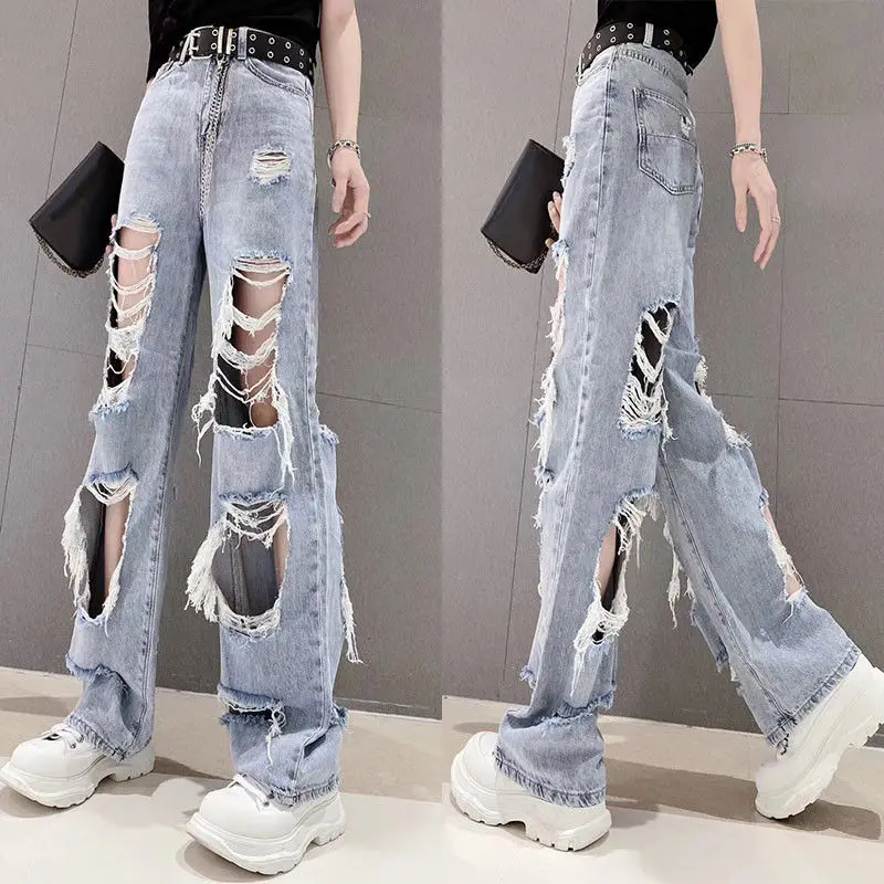 Varofi Ripped jeans retro straight-leg pants woman baggy jeans ripped jeans for women woman jeans vintage streetwear
Varofi Ripped jeans retro straight-leg pants woman baggy jeans ripped jeans for women woman jeans vintage streetwear