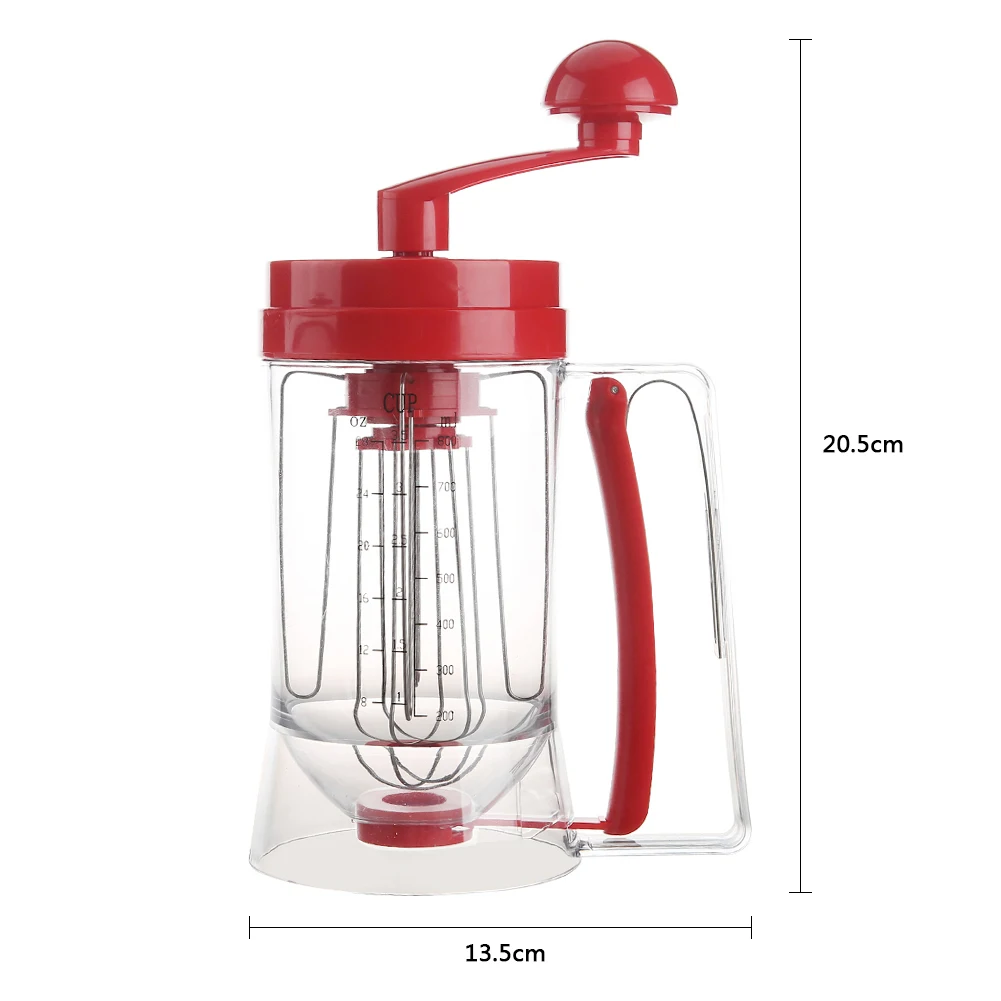 800ml Manual Mixer Cake Bread Pancake Batterer Baking Machine Cupcake Funnel Batterer Cream Separator Kitchen Dough Dispenser
800ml Manual Mixer Cake Bread Pancake Batterer Baking Machine Cupcake Funnel Batterer Cream Separator Kitchen Dough Dispenser