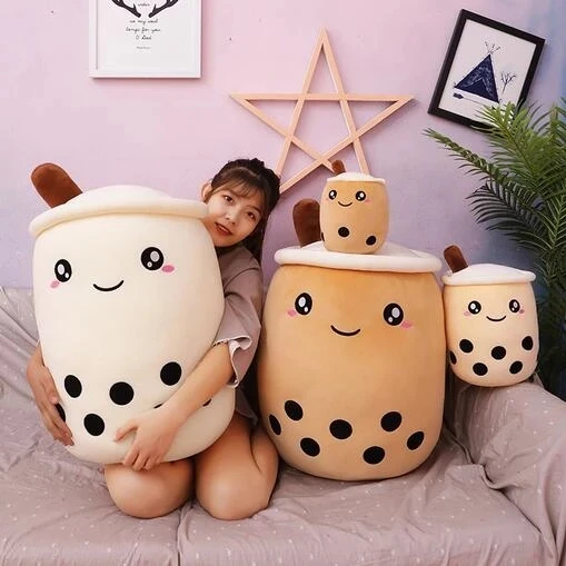 Bubble Tea Cup Plush toy Pillow With Suction Tubes Real-life Stuffed Soft Back Cushion Kids Toys Birthday Gift 
Bubble Tea Cup Plush toy Pillow With Suction Tubes Real-life Stuffed Soft Back Cushion Kids Toys Birthday Gift