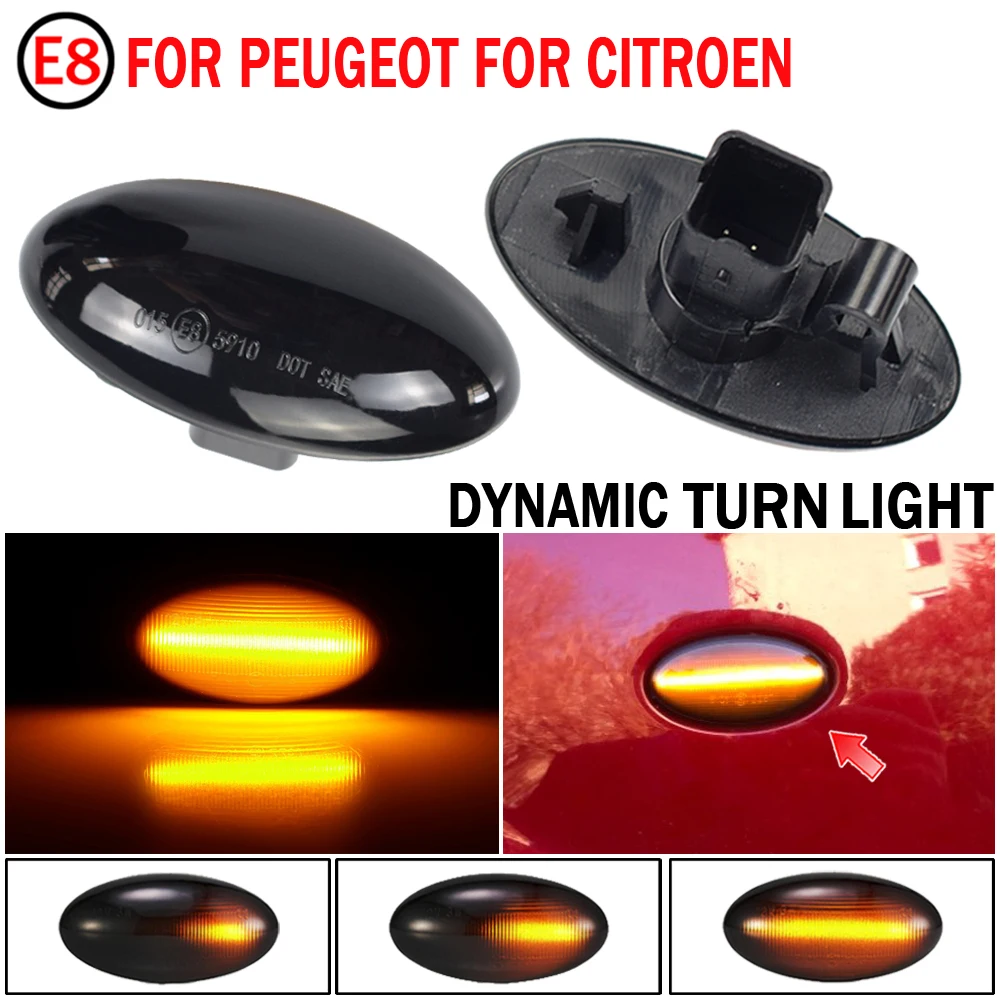 2pcs Dynamic Flashing Led Side Marker Turn Signal Light For Peugeot 307 206 607 407 1007 107 Partner Traveller Indicator Lamp
2pcs Dynamic Flashing Led Side Marker Turn Signal Light For Peugeot 307 206 607 407 1007 107 Partner Traveller Indicator Lamp