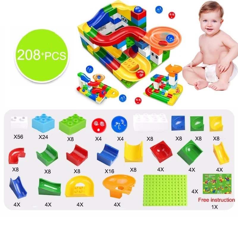 Big Size Marble Race Run Maze Ball Track Building Blocks Plastic Funnel Slide Bricks Compatible Blocks Toys Gift
Big Size Marble Race Run Maze Ball Track Building Blocks Plastic Funnel Slide Bricks Compatible Blocks Toys Gift