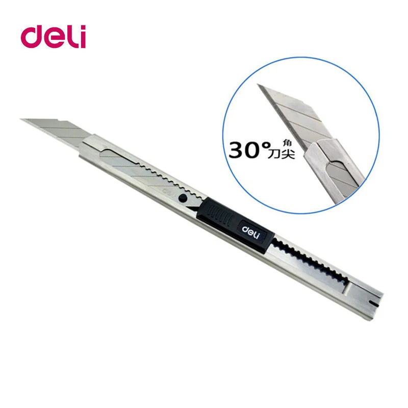 Deli High Quality Zinc Alloy Self-Locking Function Safety For Carving Open Box Wallpaper Cutter Utility Knife
Deli High Quality Zinc Alloy Self-Locking Function Safety For Carving Open Box Wallpaper Cutter Utility Knife