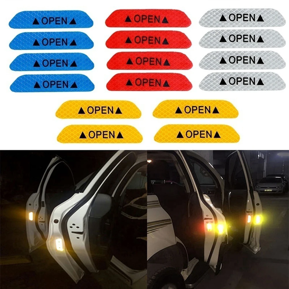 4Pcs/Set Car OPEN Reflective Tape Stickers Warning Marks Open Notice Decals Auto Exterior Accessories For BMW Golf Tesla Passat
4Pcs/Set Car OPEN Reflective Tape Stickers Warning Marks Open Notice Decals Auto Exterior Accessories For BMW Golf Tesla Passat
