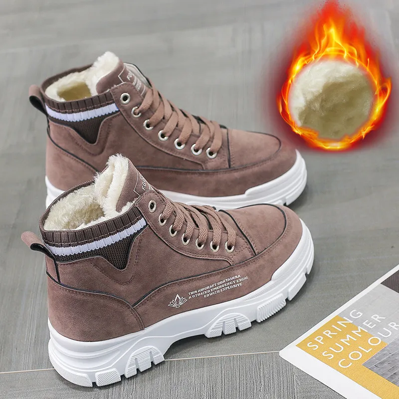 Faux Suede Plus Velvet Warm Martin Boots Women Comfort Soft Furry Cotton Shoes Winter Non Slip Ankle Boots Platform Shoes
Faux Suede Plus Velvet Warm Martin Boots Women Comfort Soft Furry Cotton Shoes Winter Non Slip Ankle Boots Platform Shoes