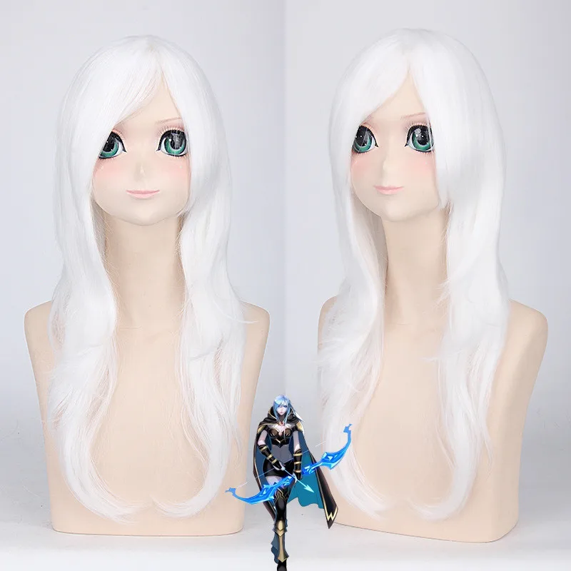 

Cosplay Game League of Legends Empress Bow and Arrow Ice Archer Ashe Wig LOL Empress Bow and Arrow Ice Archer Ashe Wig 55cm