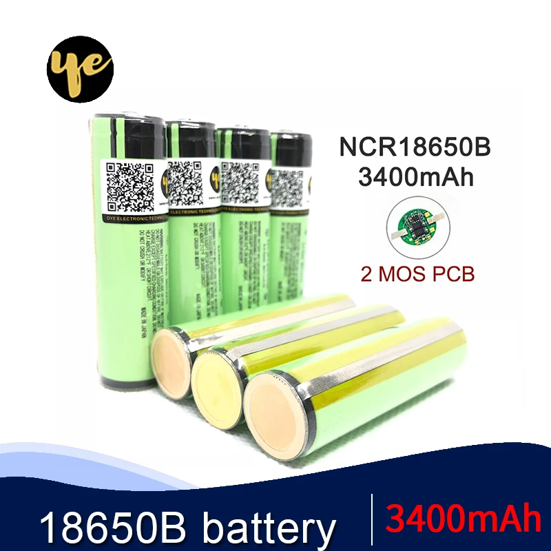 Оригинальный 18650 3400mAh аккумулятор 3 7 V ncr18650B литий-ионный PCB защищен для NCR18650B |