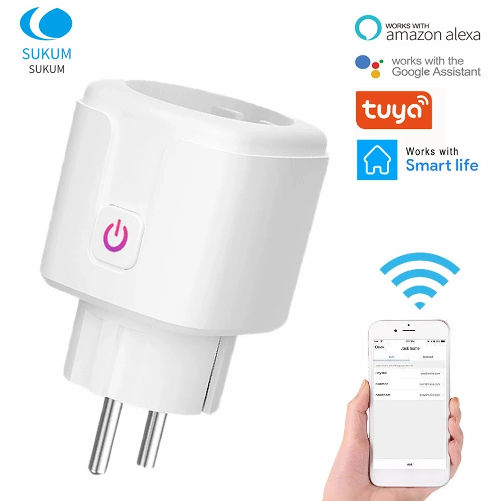 

Wireless WiFi Smart Plug EU US UK Adaptor Remote Voice Control Power Energy Monitor Outlet Timer Socket For Alexa Google Home