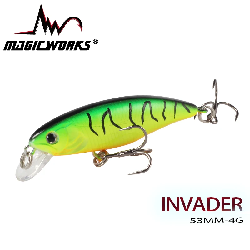 MAGIC WORKS 53cm 4g Sinking Minnow Fishing Lure Trout Crankbait Artificial Jerkbait Hard Bait Pike Wobbler Fishing Tackle
MAGIC WORKS 53cm 4g Sinking Minnow Fishing Lure Trout Crankbait Artificial Jerkbait Hard Bait Pike Wobbler Fishing Tackle