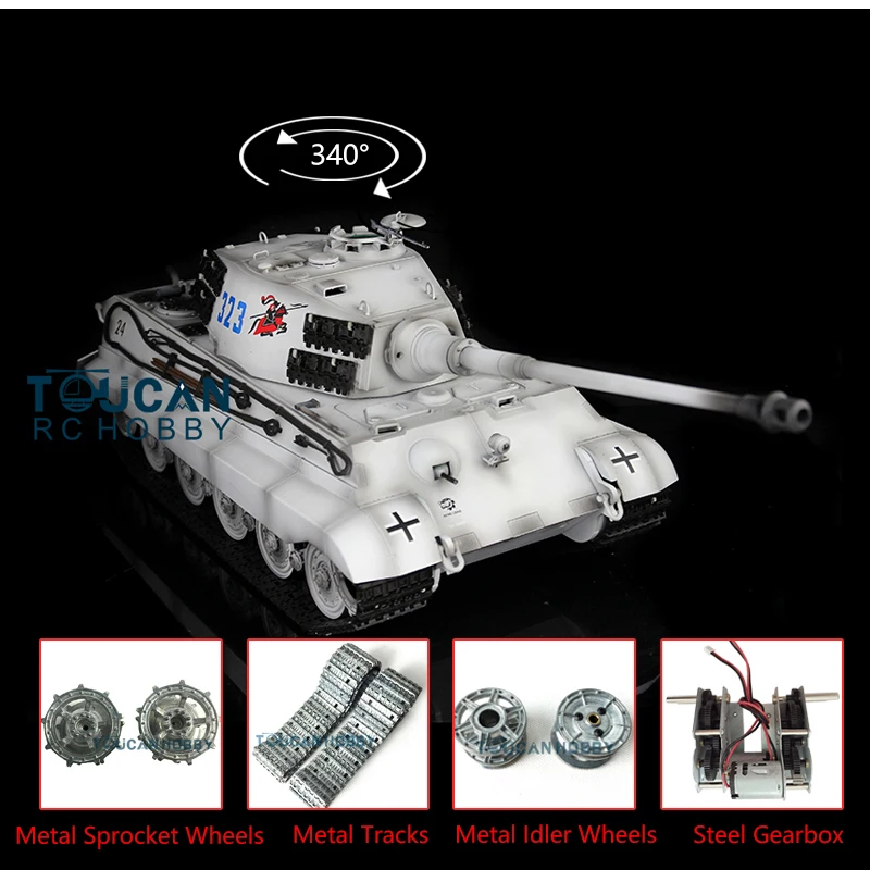 US Stock Heng Long 1/16 IR BB Shoot German King Tiger Remote Control Tank 3888A Metal Tracks TH12726-SMT4
US Stock Heng Long 1/16 IR BB Shoot German King Tiger Remote Control Tank 3888A Metal Tracks TH12726-SMT4
