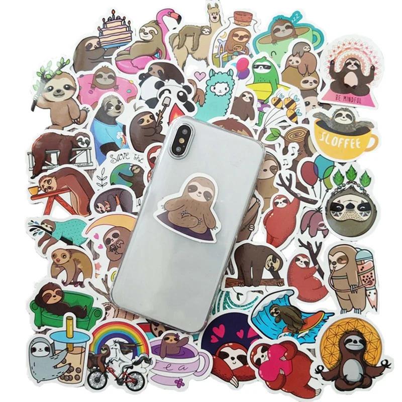 50 PCS/ Pack Cute Sloth Cartoon Color Animal Stickers INS Style Laptop Guitar Luggage Refrigerator Waterproof Graffiti Stickers 
50 PCS/ Pack Cute Sloth Cartoon Color Animal Stickers INS Style Laptop Guitar Luggage Refrigerator Waterproof Graffiti Stickers