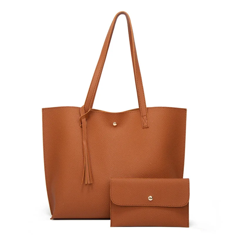 Women PU Leather Tassel Composite Bag Handbags Solid Color Son-Mother Bag Large Capacity Shoulder Bag Shopping Bags Travel Bags
Women PU Leather Tassel Composite Bag Handbags Solid Color Son-Mother Bag Large Capacity Shoulder Bag Shopping Bags Travel Bags