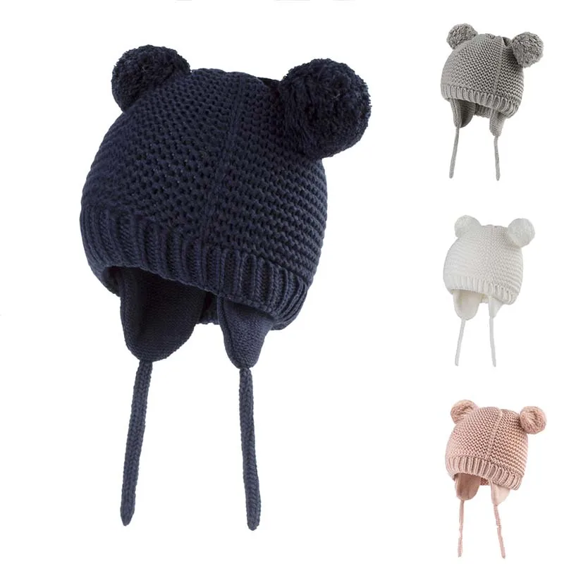 Winter Knitted Hat Newborn Baby Warm Hat Double Pompom Boy Girl Ear Protection Hats Kids Beanie bonnet enfant czapka zimowa
Winter Knitted Hat Newborn Baby Warm Hat Double Pompom Boy Girl Ear Protection Hats Kids Beanie bonnet enfant czapka zimowa