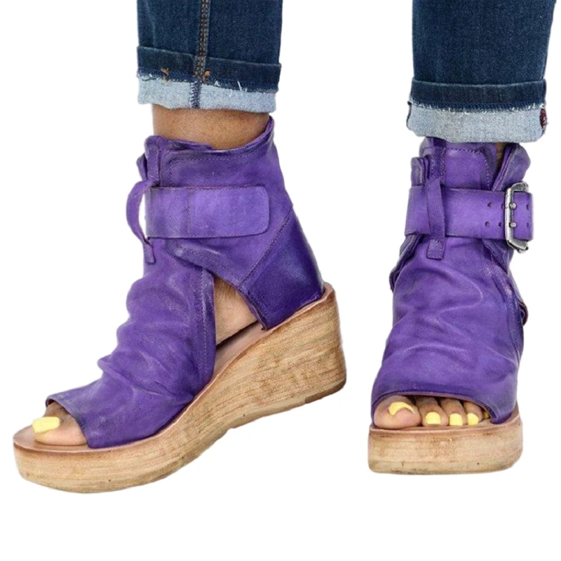 Casual Gladiator Sandals 2021 Summer Open Toe Short Boots Retro Simple Wedge Heel Buckle Women's Shoes Platform Sandalias Shoes
Casual Gladiator Sandals 2021 Summer Open Toe Short Boots Retro Simple Wedge Heel Buckle Women's Shoes Platform Sandalias Shoes