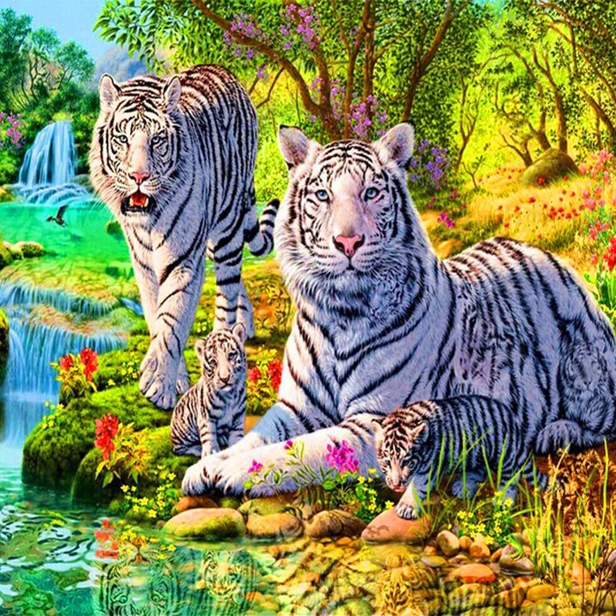 Full 5D Diy Daimond Painting "Tiger Family" 3D Diamond Painting mosaic Round Rhinestones Diamant Paintings Embroidery home Decor
Full 5D Diy Daimond Painting "Tiger Family" 3D Diamond Painting mosaic Round Rhinestones Diamant Paintings Embroidery home Decor