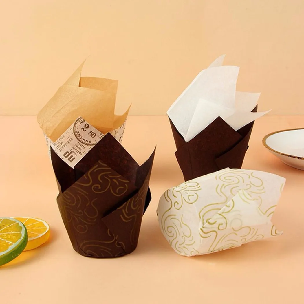 50pcs Non-stick Tulip Paper Cupcake Oil-proof Cake Cup Muffin Cupcake Liner Paper Holder 50mm*80mm Kitchen Tools Gadgets
50pcs Non-stick Tulip Paper Cupcake Oil-proof Cake Cup Muffin Cupcake Liner Paper Holder 50mm*80mm Kitchen Tools Gadgets
