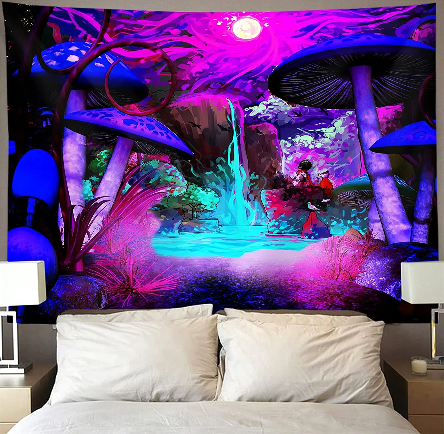 Trippy Smoke Mushroom Tapestry Wall Hanging Psychedelic Hippie Nature Waterfall Landscape Tapestries Full Moon Mountain Forest
Trippy Smoke Mushroom Tapestry Wall Hanging Psychedelic Hippie Nature Waterfall Landscape Tapestries Full Moon Mountain Forest