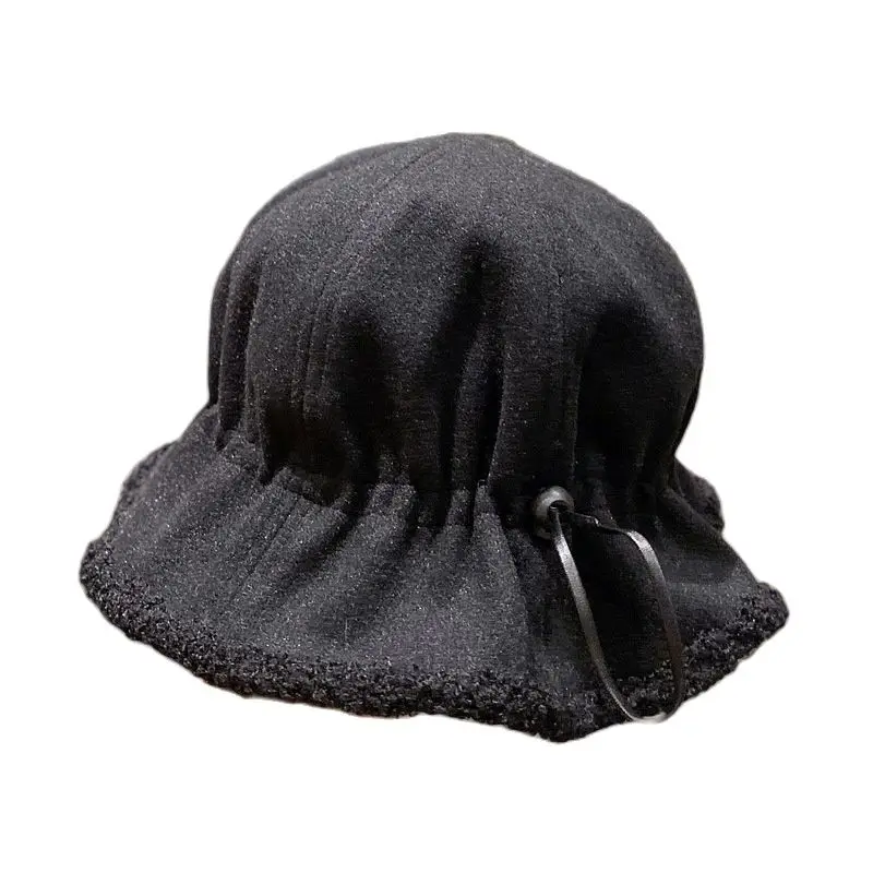 Woolen Thickened Warm Fisherman Hat Female Black Lamb Plush All-match Casual Art Elastic Basin Hat Winter
Woolen Thickened Warm Fisherman Hat Female Black Lamb Plush All-match Casual Art Elastic Basin Hat Winter