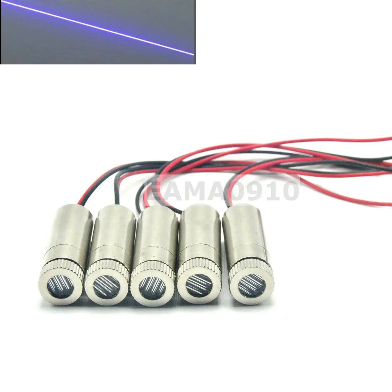 5pcs Focusable 405nm 10mW Line Violet/Blue Laser Diode Module 12x35mm w/Driver in
5pcs Focusable 405nm 10mW Line Violet/Blue Laser Diode Module 12x35mm w/Driver in