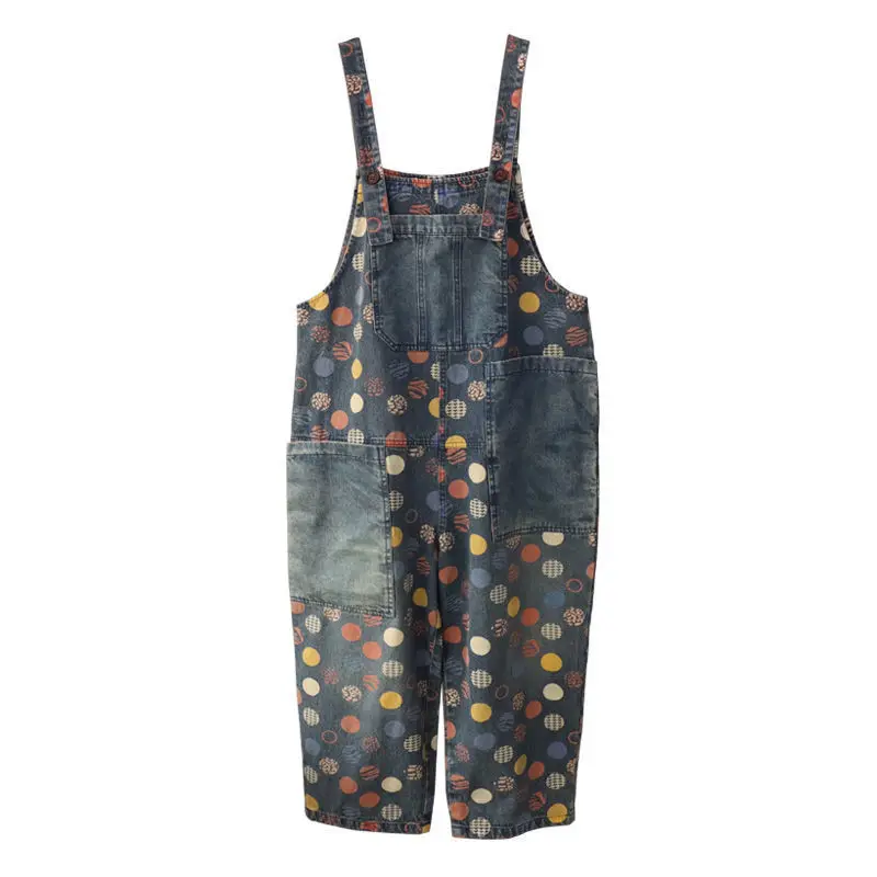 Polka dot printed denim strap pants spring and summer 2021 women's new loose and versatile fashion age reducing wide leg casual
Polka dot printed denim strap pants spring and summer 2021 women's new loose and versatile fashion age reducing wide leg casual