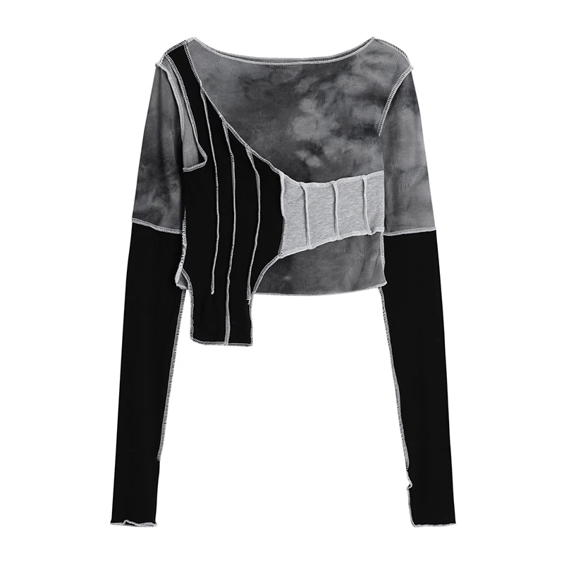 2022 Irregular Patchwork Crop Bodycon T Shirt Women Long Sleeve Streetwear Chic Tees O Neck Ins Ulzzang Casual Loose Tide Tops
2022 Irregular Patchwork Crop Bodycon T Shirt Women Long Sleeve Streetwear Chic Tees O Neck Ins Ulzzang Casual Loose Tide Tops
