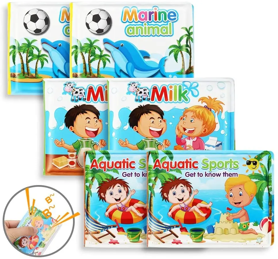 Baby Bath Books 6pcs Soft Toddler Sound Toys for Bathing Waterproof Padded Floating Bathtime Books Toy Fun Bedtime Reading
Baby Bath Books 6pcs Soft Toddler Sound Toys for Bathing Waterproof Padded Floating Bathtime Books Toy Fun Bedtime Reading