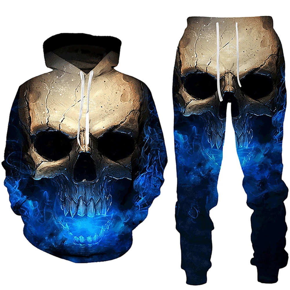 Skull Pattern Printed Hoodies Set Men's Clothing With Hoody Hiphop Sports Suits Sweatshirt Sweatpants 2 Pieces Suit For Man
Skull Pattern Printed Hoodies Set Men's Clothing With Hoody Hiphop Sports Suits Sweatshirt Sweatpants 2 Pieces Suit For Man