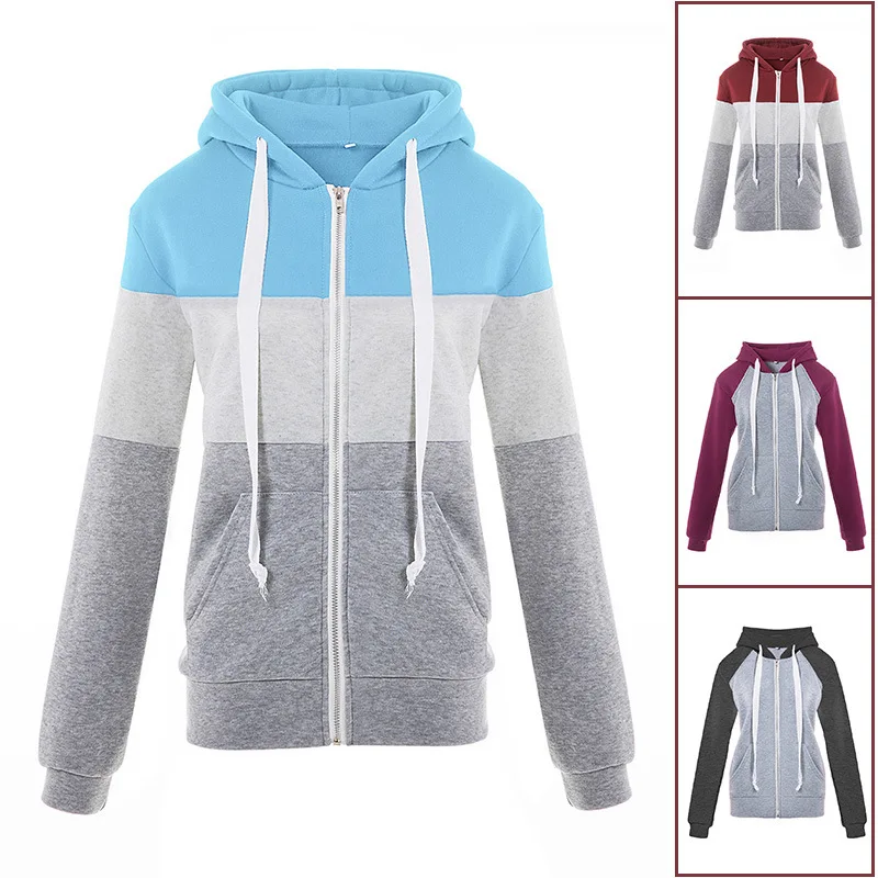 Fashion Color Matching Sports Hoodies Women Autumn Winter Warm Sweatshirt Long Sleeve Coat Harajuku Female Zipper Jackets Tops
Fashion Color Matching Sports Hoodies Women Autumn Winter Warm Sweatshirt Long Sleeve Coat Harajuku Female Zipper Jackets Tops