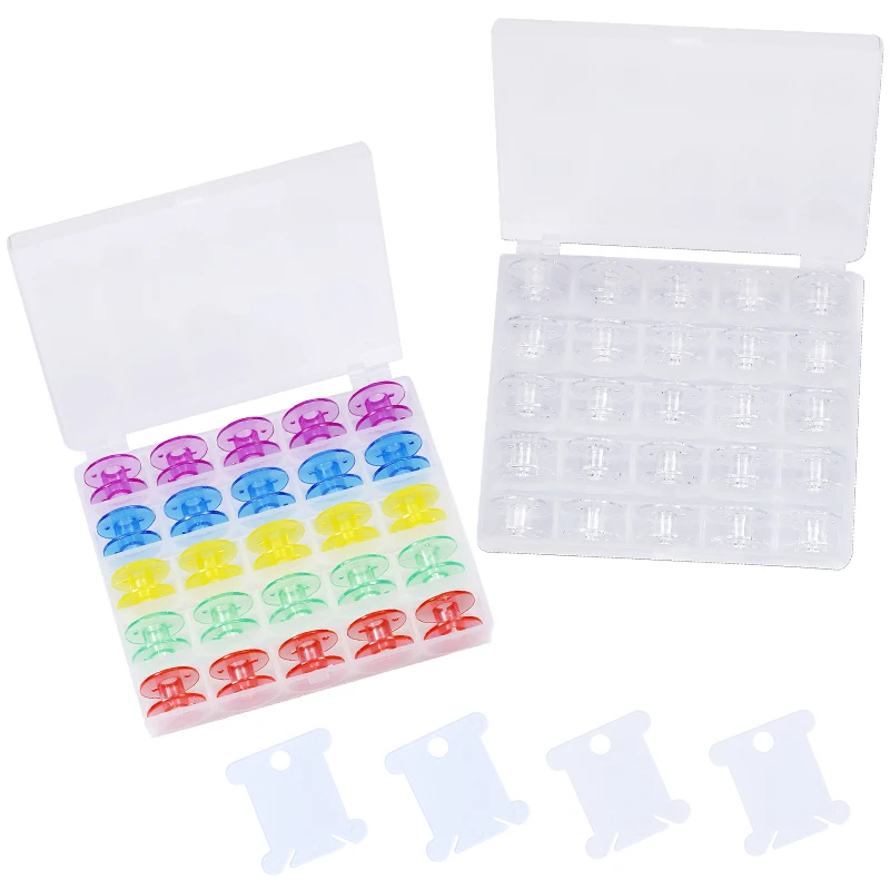 KAOBUY 25Pcs/Set Bobbins Box Set Sewing Machine Spools Colorful Plastic Case Storage Box Sewing Equipment Tools Accessories
KAOBUY 25Pcs/Set Bobbins Box Set Sewing Machine Spools Colorful Plastic Case Storage Box Sewing Equipment Tools Accessories