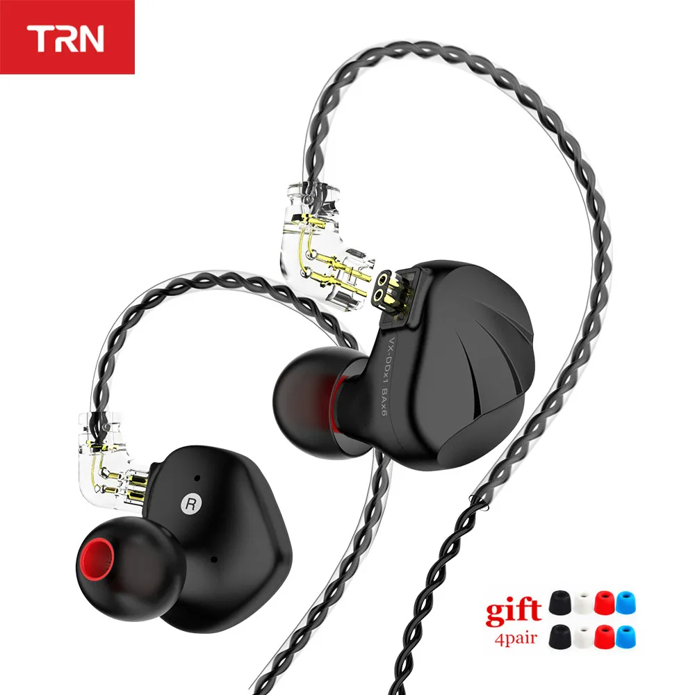 TRN VX 6BA + 1DD Гибридный Металлический в ухо монитор наушники HIFI спортивные наушники головной убор TRN V90/v80/ BT20S PRO T3 Наушники Гарнитура
TRN VX 6BA + 1DD Гибридный Металлический в ухо монитор наушники HIFI спортивные наушники головной убор TRN V90/v80/ BT20S PRO T3 Наушники Гарнитура